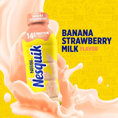 Nesquik Banana Strawberry Flavored Lowfat Milk, Ready to Drink